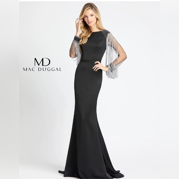 MacDuggal 20116 Two Sleeved Gown Size 4 (with alterations) - Picture 1 of 12